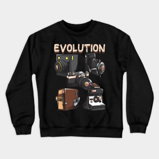 Vintage Evolution of the Camera Photography Crewneck Sweatshirt